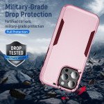 Wholesale Heavy Duty Strong Armor Hybrid Trailblazer Case Cover for Apple iPhone 16 Pro (Pink)