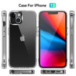 Wholesale Crystal Clear Transparent Chrome Button Shockproof Bumper Protection Case for Apple iPhone 13 [6.1] (Clear)