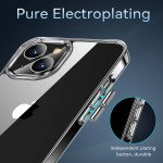 Wholesale Crystal Clear Transparent Chrome Button Shockproof Bumper Protection Case for Apple iPhone 13 [6.1] (Clear)