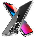 Crystal Clear Transparent Chrome Button Shockproof Bumper Protection Case for Apple iPhone 13 [6.1] (Clear)