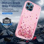 Wholesale Design Fashion Heavy Duty Strong Armor Hybrid Picture Printed Case Cover for Apple iPhone 13 Pro (Pink Heart)