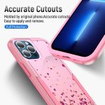 Wholesale Design Fashion Heavy Duty Strong Armor Hybrid Picture Printed Case Cover for Apple iPhone 13 Pro (Pink Heart)