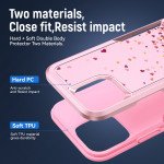 Wholesale Design Fashion Heavy Duty Strong Armor Hybrid Picture Printed Case Cover for Apple iPhone 13 Pro (Pink Heart)