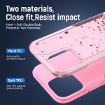 Wholesale Design Fashion Heavy Duty Strong Armor Hybrid Picture Printed Case Cover for Apple iPhone 13 Pro Max (Pink Heart)