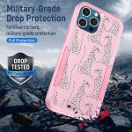 Wholesale Design Fashion Heavy Duty Strong Armor Hybrid Picture Printed Case Cover for Apple iPhone 13 Pro (Pink Leopard)