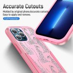 Wholesale Design Fashion Heavy Duty Strong Armor Hybrid Picture Printed Case Cover for Apple iPhone 13 [6.1] (Pink Leopard)