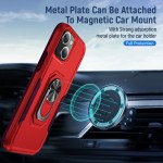 Wholesale Heavy Duty Strong Armor Ring Stand Grip Hybrid Trailblazer Case Cover for Apple iPhone 13 [6.1] (Red)
