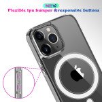 Wholesale Transparent Clear Pro MAGNETIC Magsafe Circle Case for Apple iPhone 13 Pro Max (Clear)