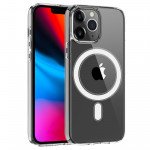 Transparent Clear Pro MAGNETIC Magsafe Circle Case for Apple iPhone 13 Pro (Clear)