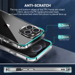 Wholesale Crystal Clear Transparent Chrome Button Shockproof Bumper Protection Case for Apple iPhone 13 Pro (Clear)