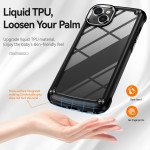 Wholesale Strong Clear Armor Plate Slim Edge Bumper Protective Case for Apple iPhone 14 Plus [6.7] (Black)