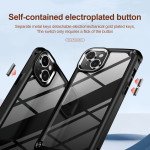 Wholesale Strong Clear Armor Plate Slim Edge Bumper Protective Case for iPhone 14 [6.1] / 16e (Black)
