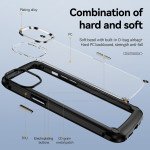 Wholesale Strong Clear Armor Plate Slim Edge Bumper Protective Case for 14 Plus [6.7] (Black)