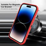 Wholesale Premium Shockproof Heavy Duty Armor Magnetic MagSafe Case With Rugged Stand for iPhone 14 [6.1] (Red)