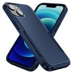 Wholesale Heavy Duty Strong Armor Hybrid Trailblazer Case Cover for Apple iPhone 15 (Navy Blue)