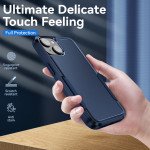Wholesale Heavy Duty Strong Armor Hybrid Trailblazer Case Cover for iPhone 14 [6.1] / 16e (Navy Blue)