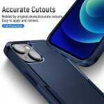 Wholesale Heavy Duty Strong Armor Hybrid Trailblazer Case Cover for iPhone 14 [6.1] / 16e (Navy Blue)