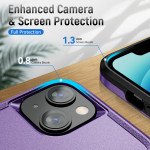 Wholesale Heavy Duty Strong Armor Hybrid Trailblazer Case Cover for iPhone 14 Plus [6.7] (Purple)