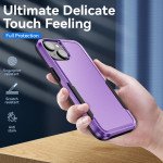 Wholesale Heavy Duty Strong Armor Hybrid Trailblazer Case Cover for iPhone 14 [6.1] (Purple)
