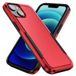 Wholesale Heavy Duty Strong Armor Hybrid Trailblazer Case Cover for iPhone 14 [6.1] / 16e (Red)