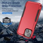 Wholesale Heavy Duty Strong Armor Hybrid Trailblazer Case Cover for iPhone 14 [6.1] / 16e (Red)