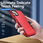 Wholesale Heavy Duty Strong Armor Hybrid Trailblazer Case Cover for iPhone 14 [6.1] (Red)