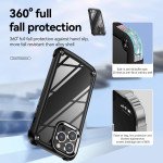 Wholesale Strong Clear Armor Plate Slim Edge Bumper Protective Case for iPhone 14 Pro [6.1] (Black)