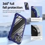 Wholesale Strong Clear Armor Plate Slim Edge Bumper Protective Case for Apple iPhone 14 Pro [6.1] (Navy Blue)