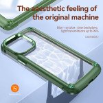 Wholesale Strong Clear Armor Plate Slim Edge Bumper Protective Case for Apple iPhone 14 Pro Max [6.7] (Green)