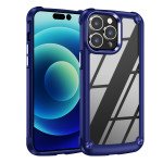 Wholesale Strong Clear Armor Plate Slim Edge Bumper Protective Case for iPhone 14 Pro Max [6.7] (Navy Blue)