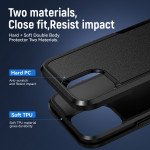 Wholesale Heavy Duty Strong Armor Hybrid Trailblazer Case Cover for iPhone 14 Pro [6.1] (Black)