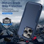 Wholesale Heavy Duty Strong Armor Hybrid Trailblazer Case Cover for Apple iPhone 14 Pro [6.1] (Navy Blue)