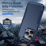 Wholesale Heavy Duty Strong Armor Hybrid Trailblazer Case Cover for iPhone 14 Pro [6.1] (Navy Blue)