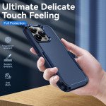 Wholesale Heavy Duty Strong Armor Hybrid Trailblazer Case Cover for iPhone 14 Pro [6.1] (Navy Blue)