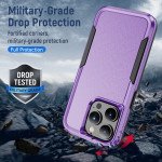 Wholesale Heavy Duty Strong Armor Hybrid Trailblazer Case Cover for iPhone 14 Pro Max [6.7] (Purple)