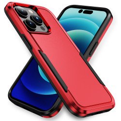 Heavy Duty Strong Armor Hybrid Trailblazer Case Cover for Apple iPhone 15 Pro (Red) Heavy Duty Strong Armor Hybrid Trailblazer Case Cover for Apple iPhone 15 Pro (Red)