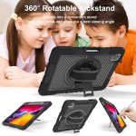 Wholesale 3 Layer Heavy Duty Hybrid Drop Protection Case with 360 Rotating Stand Hand Strap Shoulder Strap Stylus Pencil Holder for Apple iPad Air 4 10.9 (2020), iPad Pro 11 (2022 / 2021 / 2020) (Black)
