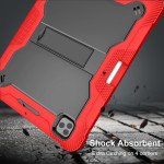 Wholesale Heavy Duty Full Body Shockproof Protection Kickstand Hybrid Tablet Case Cover for Apple iPad Pro 12.9 (2022 / 2021 / 2020 / 2018) (Red)