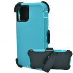 Premium Armor Heavy Duty Case with Clip for iPhone 12 / 12 Pro 6.1 (AquaBlue Blue)