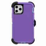 Premium Armor Heavy Duty Case with Clip for iPhone 12 / 12 Pro 6.1 (Purple Blue)