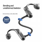 Wholesale Wireless Bone Conduction Design Ear Hook Bluetooth Stereo Headphones Micro SD TF Card Slot for Universal Cell Phone And Bluetooth Device JCK69 (Black)