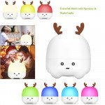 Wholesale Tiny Cute Reindeer LED Light Wireless Portable Bluetooth Speaker K8Plus for Universal Cell Phone And Bluetooth Device (White)