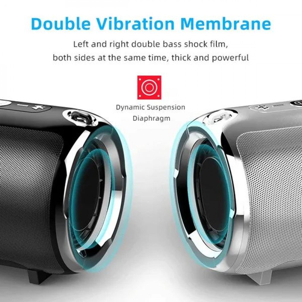 Wholesale High Bass Mini Drum LED Lights Portable Wireless Bluetooth