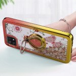 Wholesale Liquid Star Dust Glitter Dual Color Hybrid Protective Armor Ring Case Cover for Samsung Galaxy A22 5G (RoseGold/Gold)