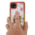 Wholesale Liquid Star Dust Glitter Dual Color Hybrid Protective Armor Ring Case Cover for Samsung Galaxy A22 5G (RoseGold/Gold)