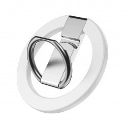 Magnetic Ring Holder Stand Grip 360 Rotating Foldable Adjustable Kickstand for MagSafe for Universal Cell Phone (Silver)