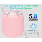 Wholesale Small Portable Bluetooth Wireless Speaker with Carrying Strap Mini-M5 for Universal Cell Phone And Bluetooth Device (Pink)