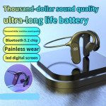 Wholesale Wireless Bone Conduction Ear Hook Bluetooth Stereo Headphones With Battery Display Micro SD TF Card Slot for Universal Cell Phone And Bluetooth Device VG09 (Black)