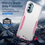 Wholesale Heavy Duty Strong Armor Hybrid Trailblazer Case Cover for Motorola G Stylus 5G 2022 (Hot Pink)