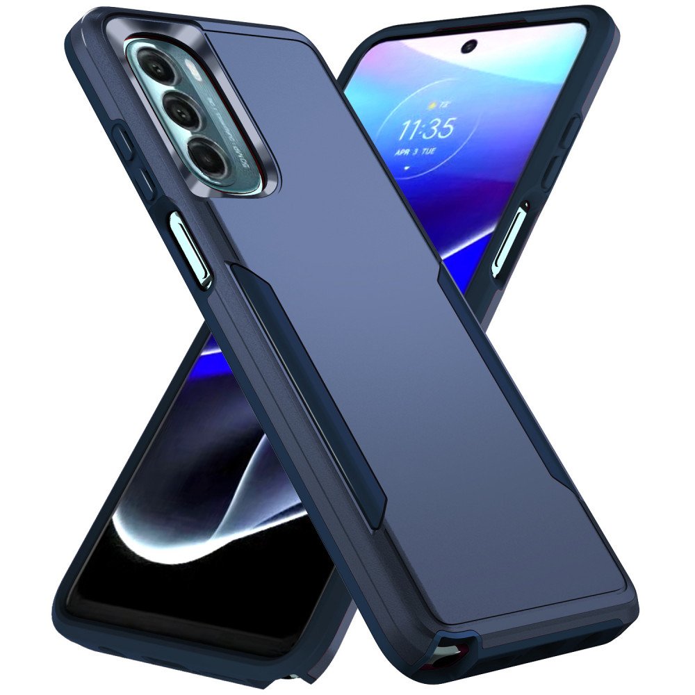 Wholesale Heavy Duty Strong Armor Hybrid Trailblazer Case Cover for Motorola  G Stylus 5G 2022 (Navy